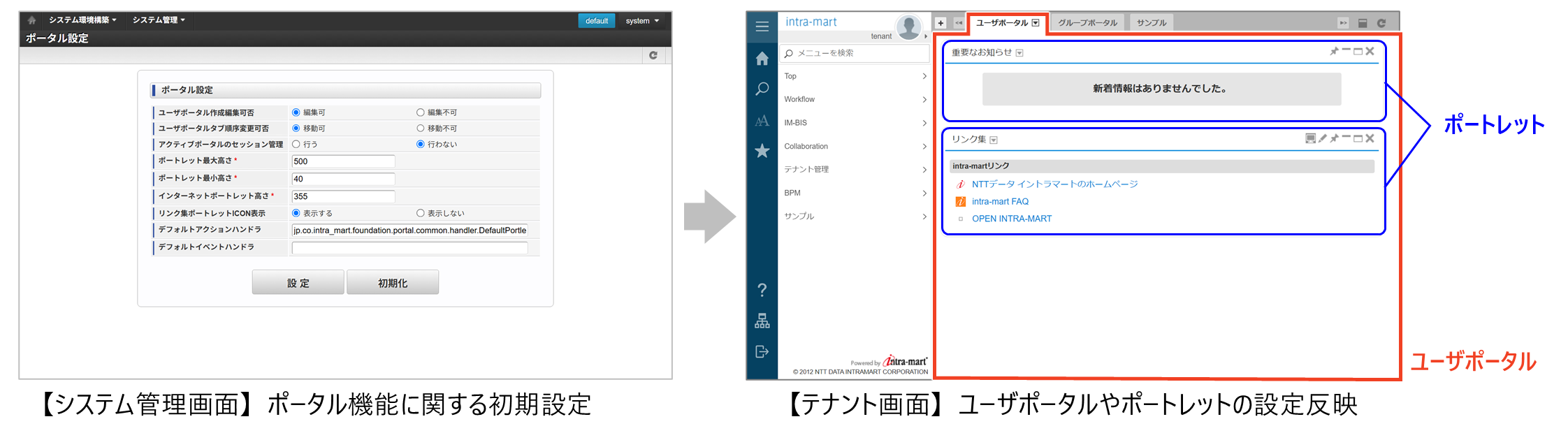 ポータル設定